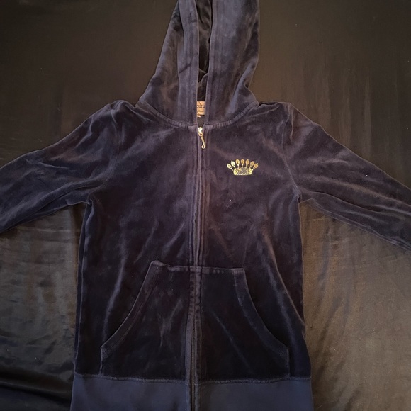 Dark blue Juicy Couture velour zip up - Picture 2 of 2